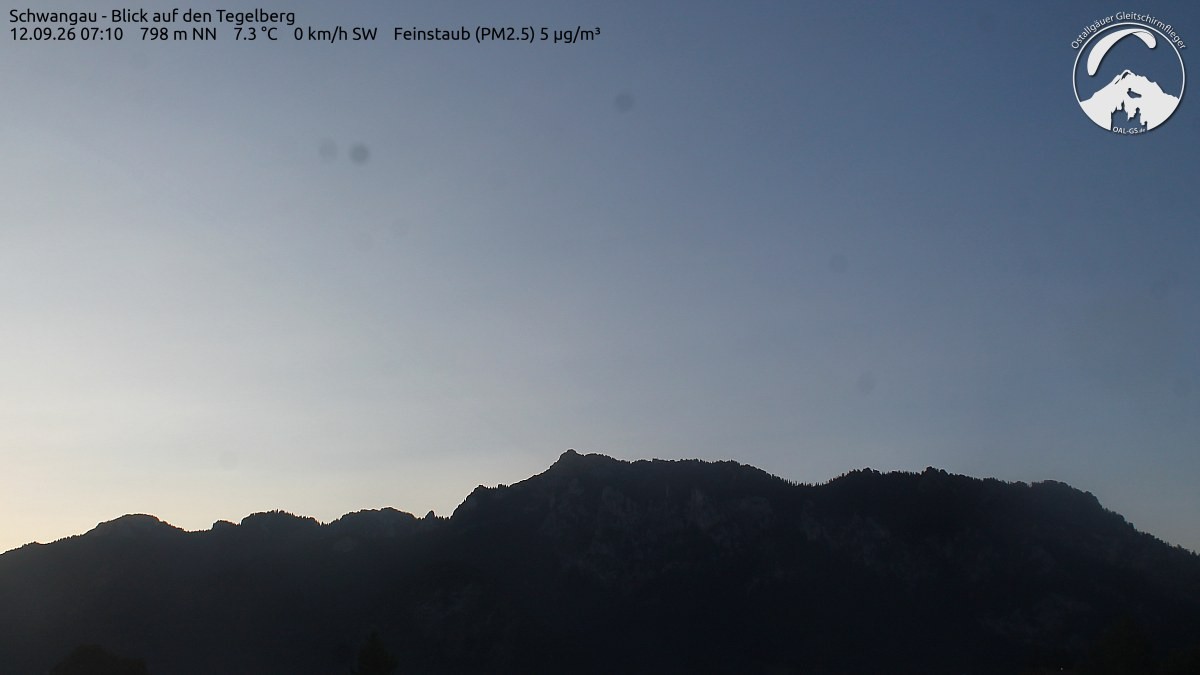 Archiv Foto Webcam Schwangau: Tegelberg-Blick