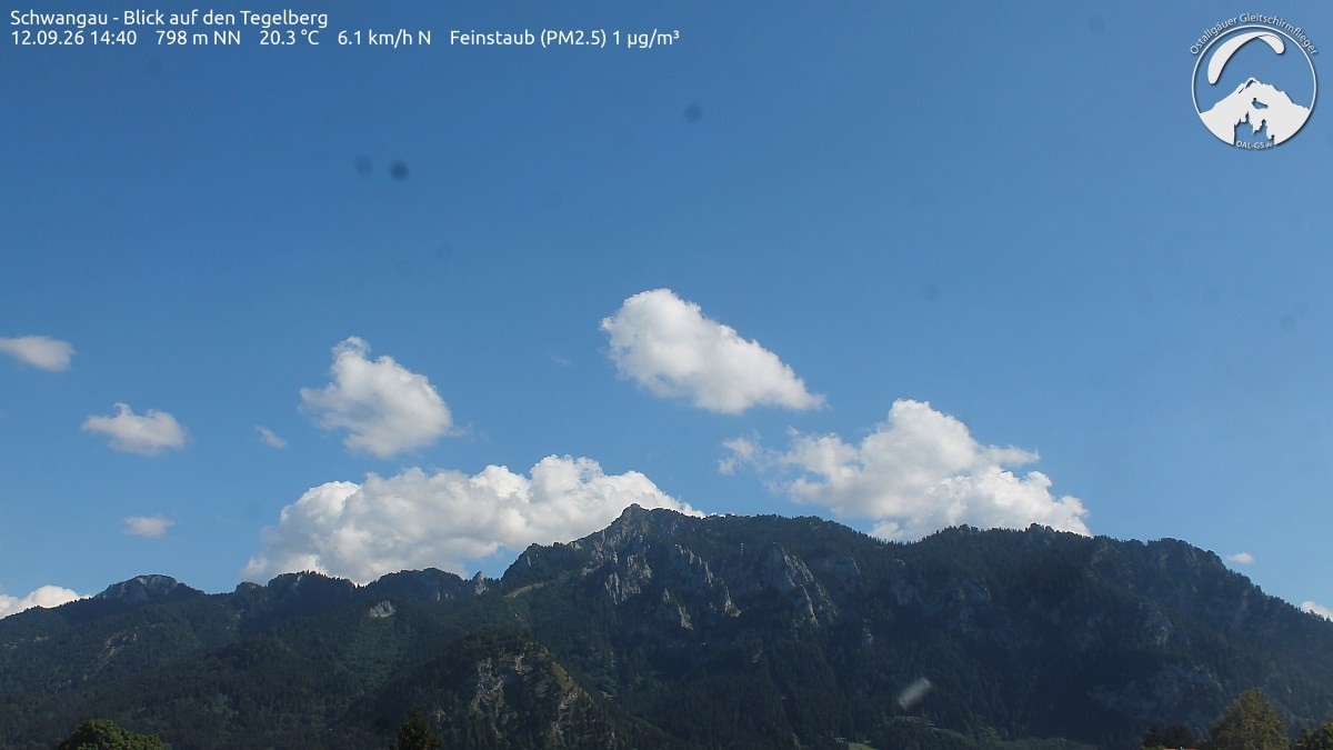 Archiv Foto Webcam Schwangau: Tegelberg-Blick