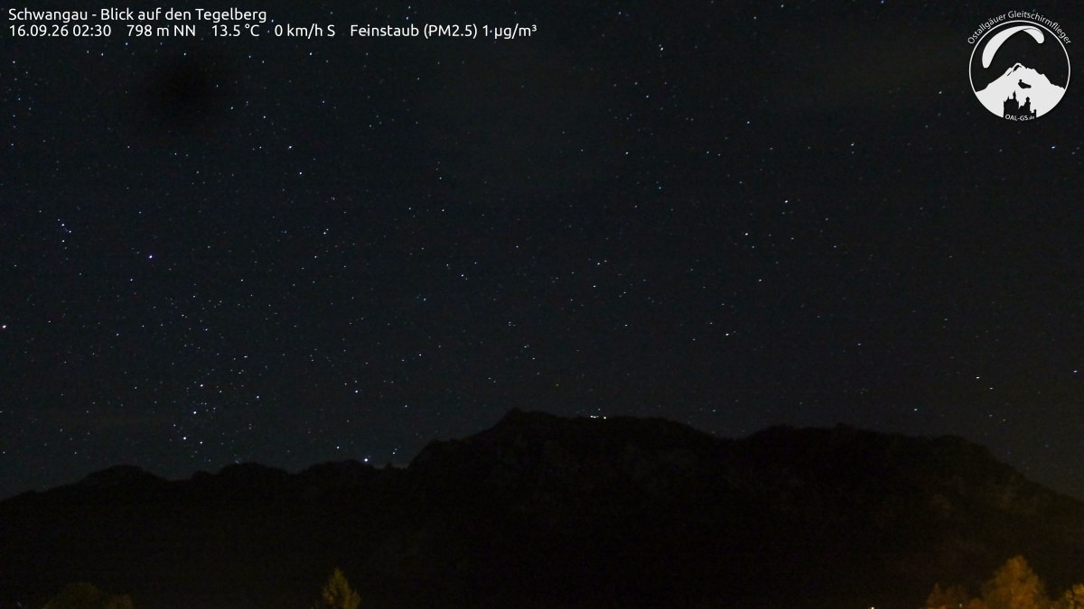Archiv Foto Webcam Schwangau: Tegelberg-Blick