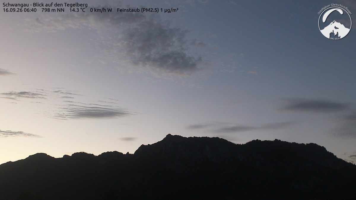 Archiv Foto Webcam Schwangau: Tegelberg-Blick