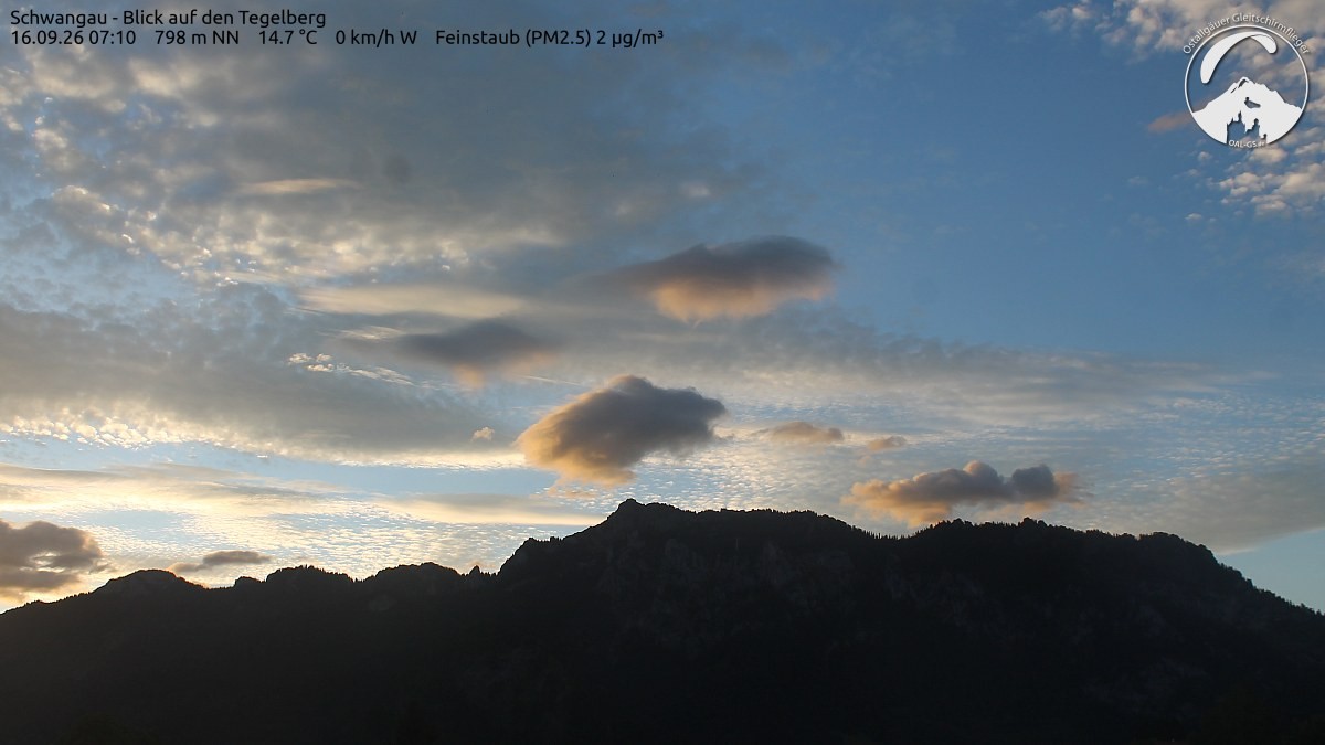 Archiv Foto Webcam Schwangau: Tegelberg-Blick