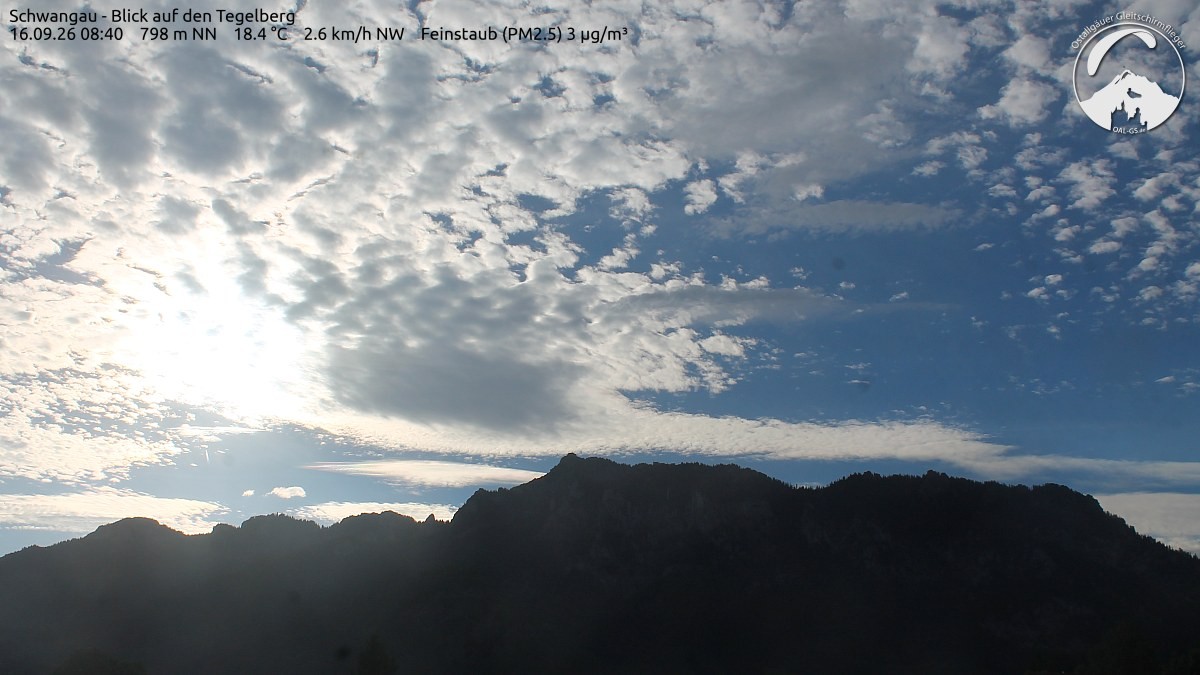 Archiv Foto Webcam Schwangau: Tegelberg-Blick