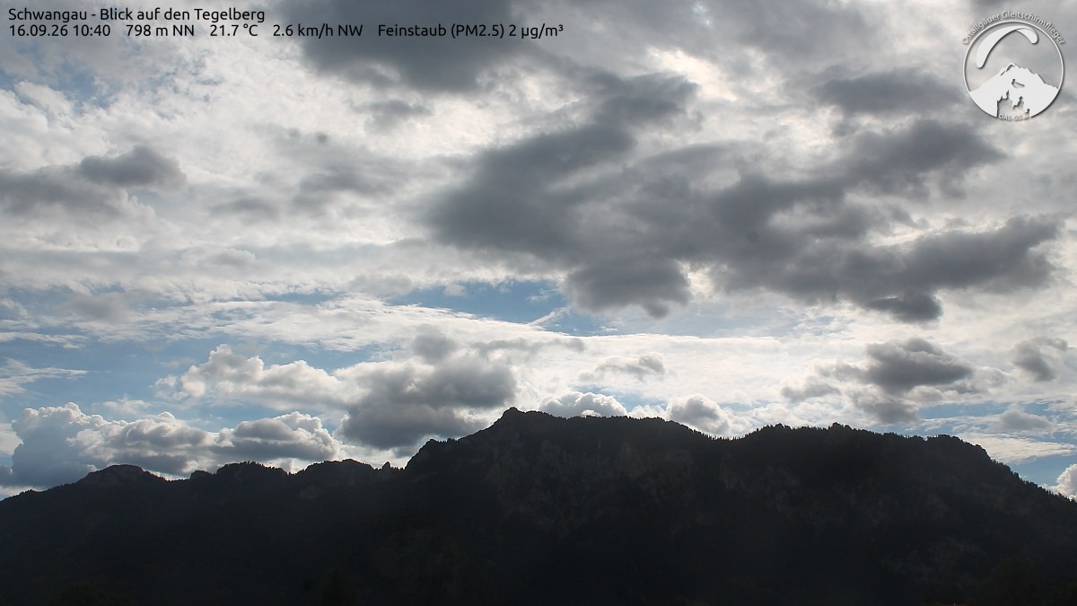 Archiv Foto Webcam Schwangau: Tegelberg-Blick