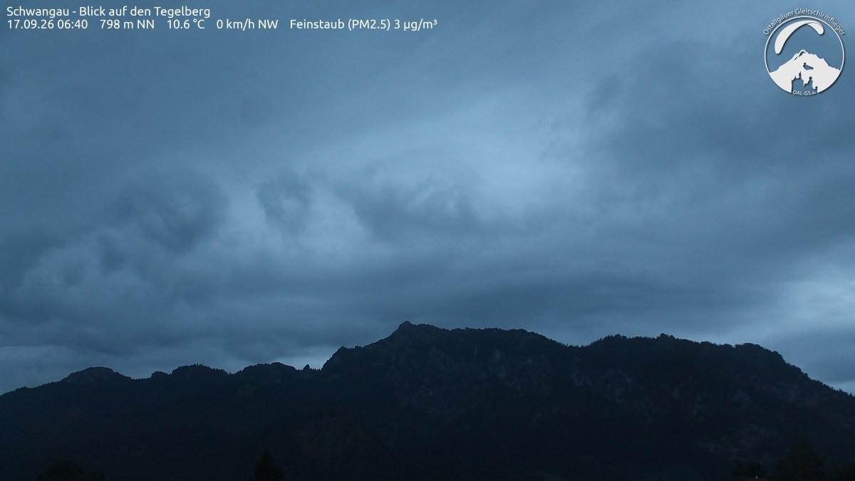 Archiv Foto Webcam Schwangau: Tegelberg-Blick