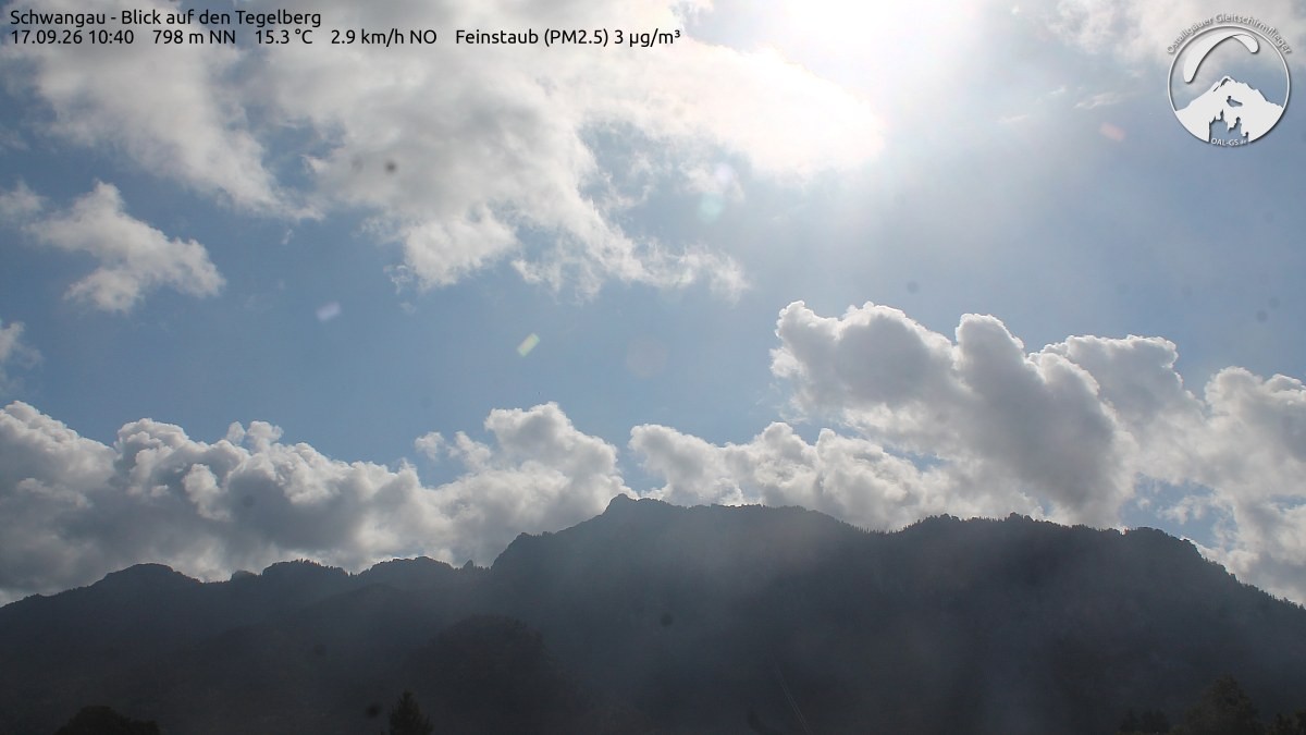 Archiv Foto Webcam Schwangau: Tegelberg-Blick