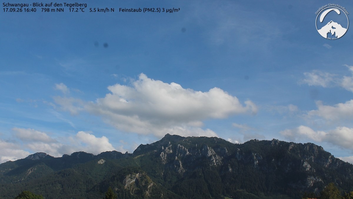 Archiv Foto Webcam Schwangau: Tegelberg-Blick