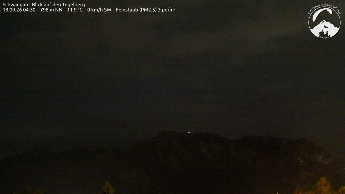 Archiv Foto Webcam Schwangau: Tegelberg-Blick