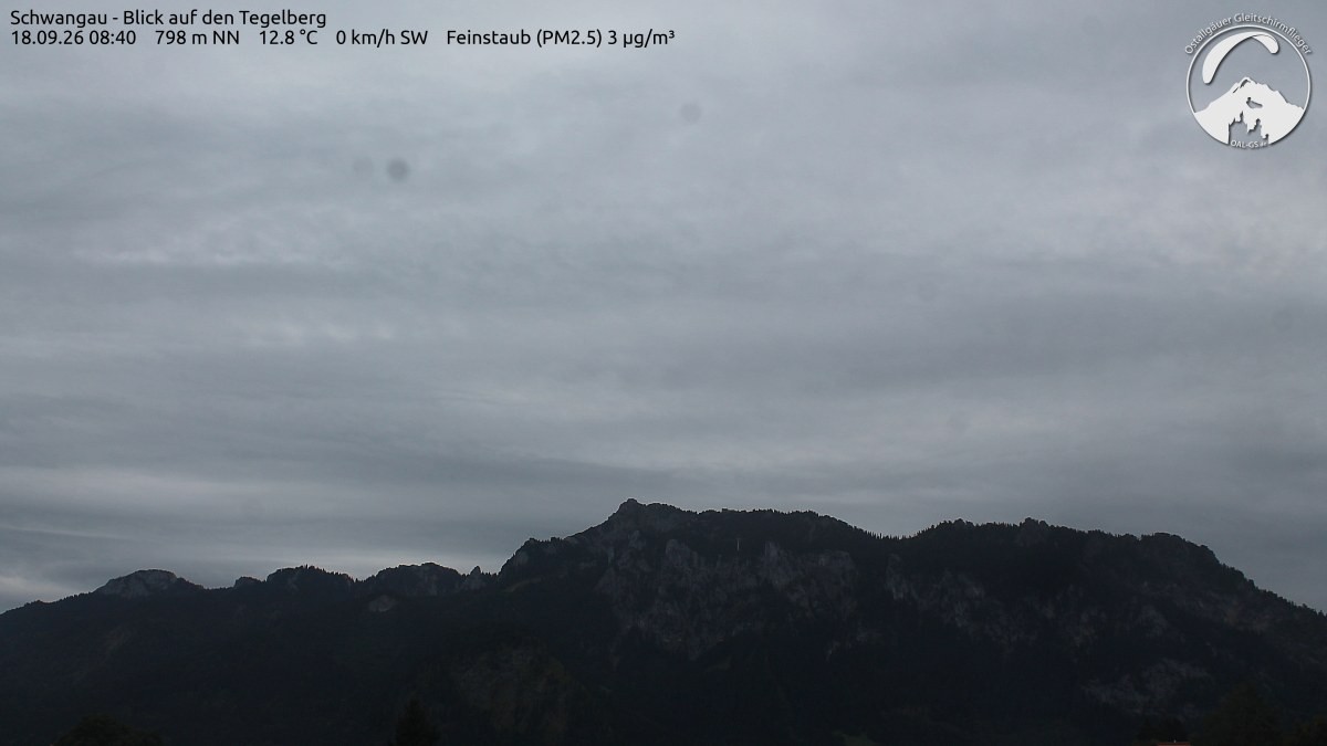 Archiv Foto Webcam Schwangau: Tegelberg-Blick