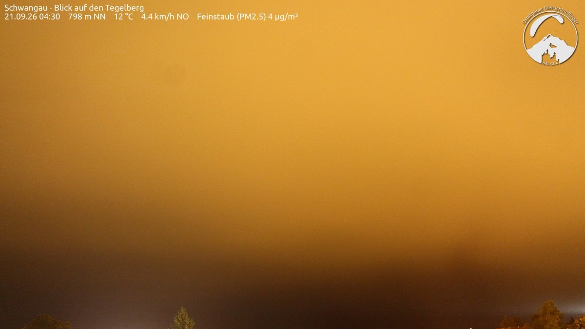 Archived image Webcam Schwangau: View to the Tegelberg