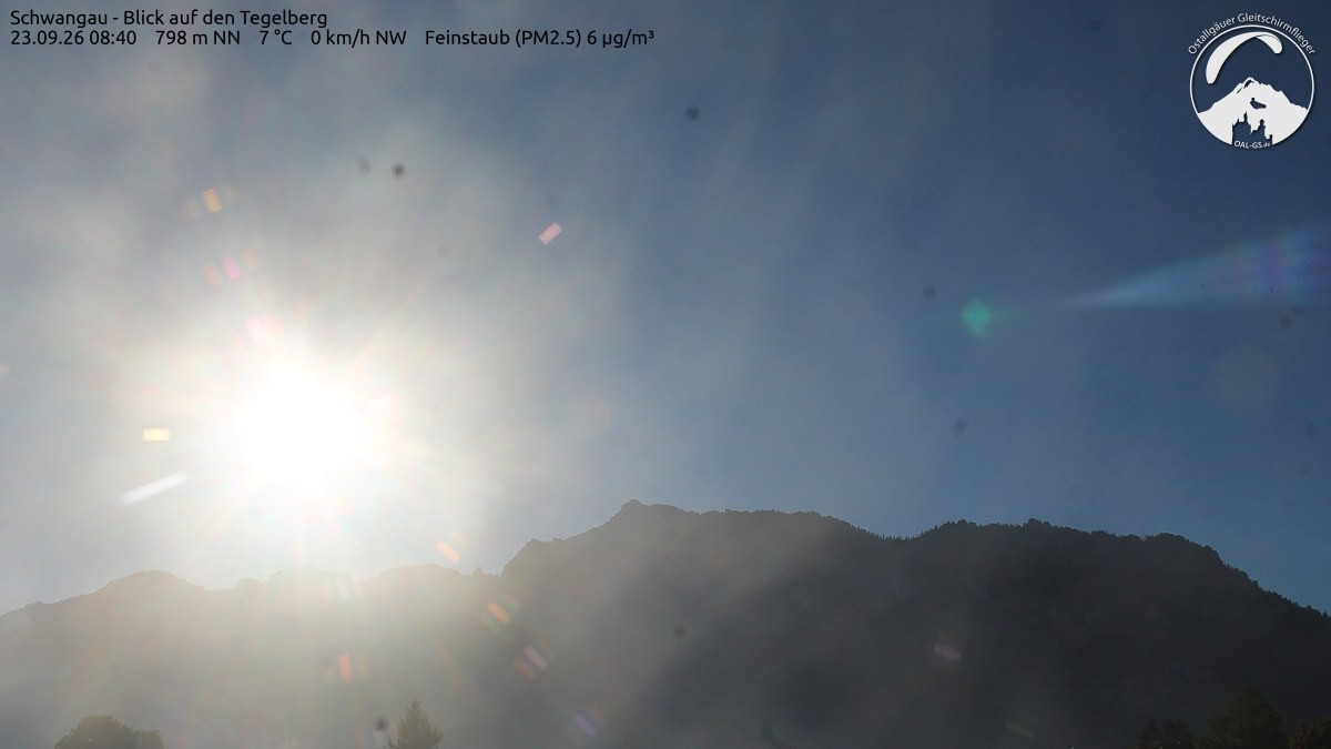 Archiv Foto Webcam Schwangau: Tegelberg-Blick