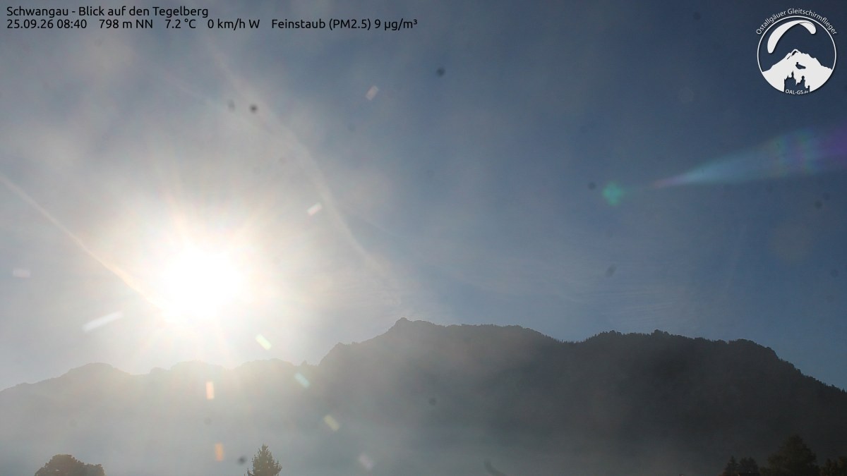 Archiv Foto Webcam Schwangau: Tegelberg-Blick