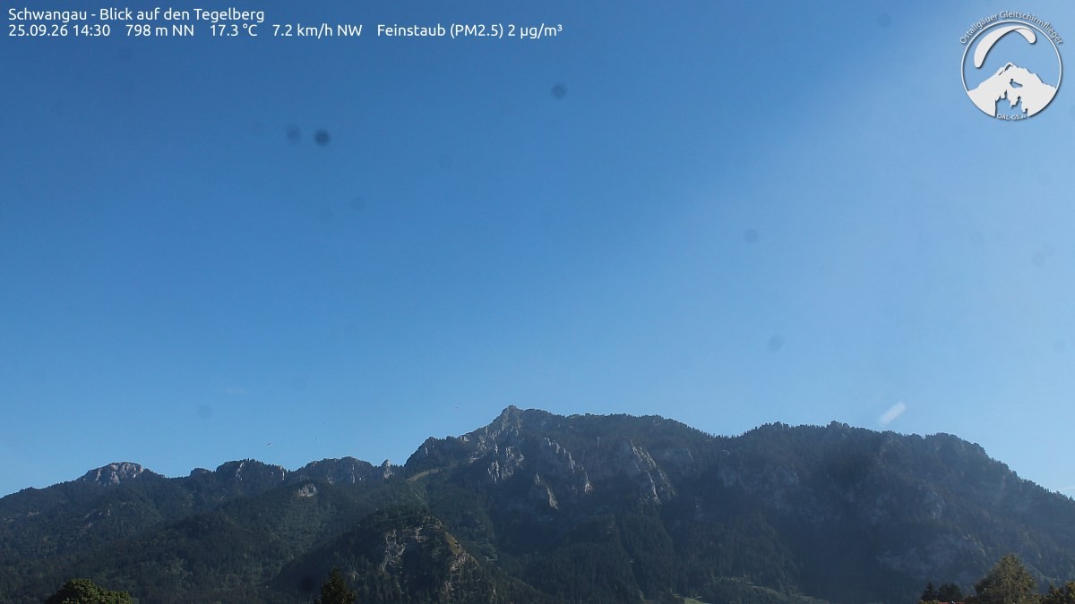 Archiv Foto Webcam Schwangau: Tegelberg-Blick