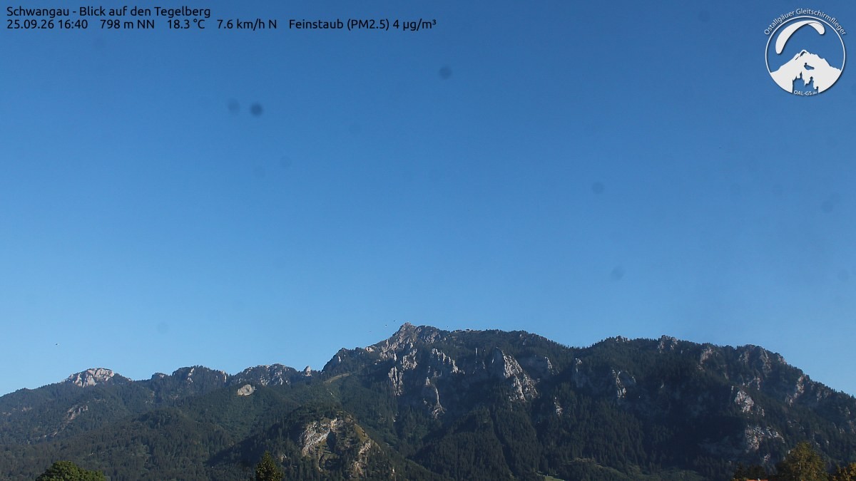 Archiv Foto Webcam Schwangau: Tegelberg-Blick