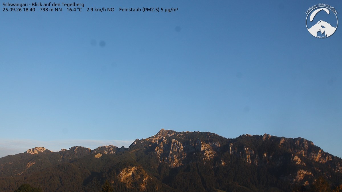 Archiv Foto Webcam Schwangau: Tegelberg-Blick