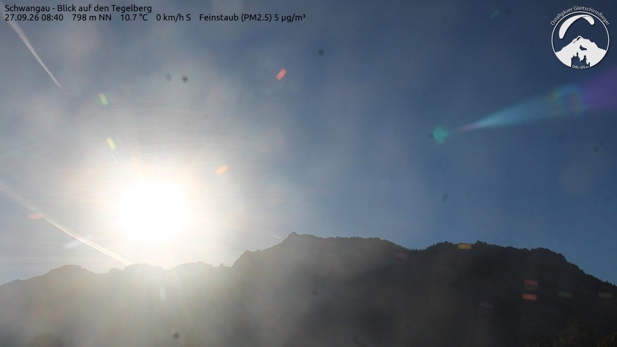 Archiv Foto Webcam Schwangau: Tegelberg-Blick
