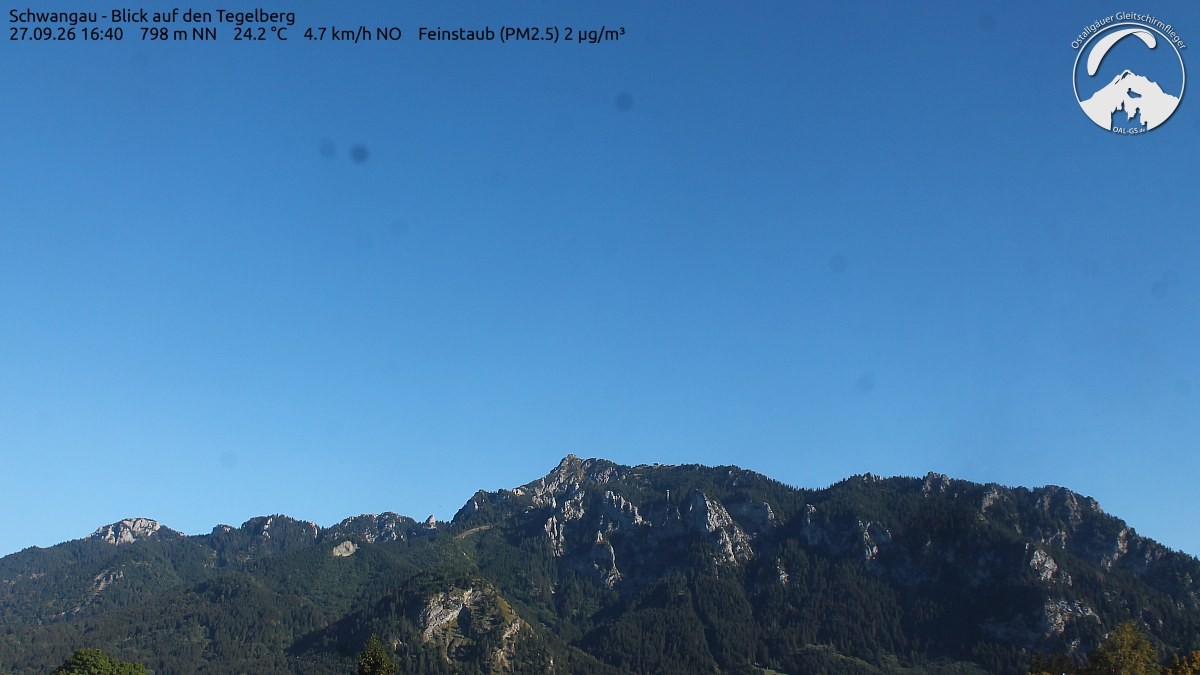 Archiv Foto Webcam Schwangau: Tegelberg-Blick