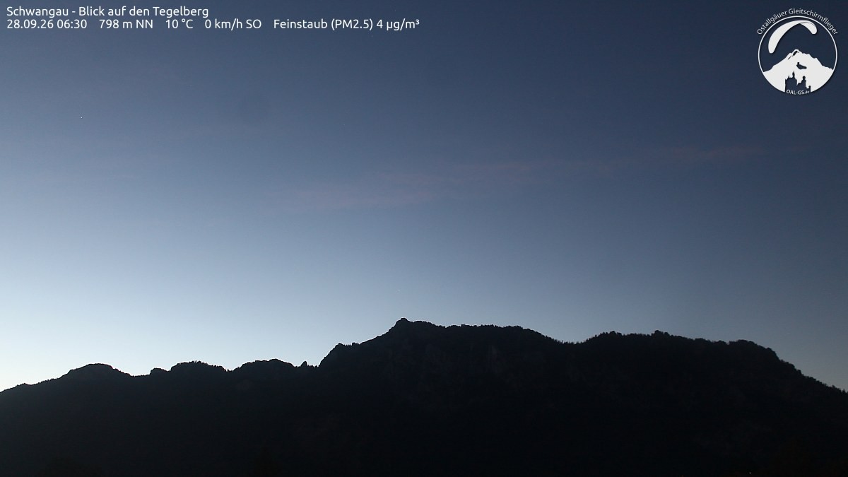 Archiv Foto Webcam Schwangau: Tegelberg-Blick