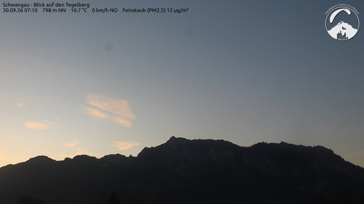 Archiv Foto Webcam Schwangau: Tegelberg-Blick
