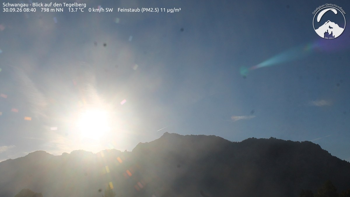 Archiv Foto Webcam Schwangau: Tegelberg-Blick
