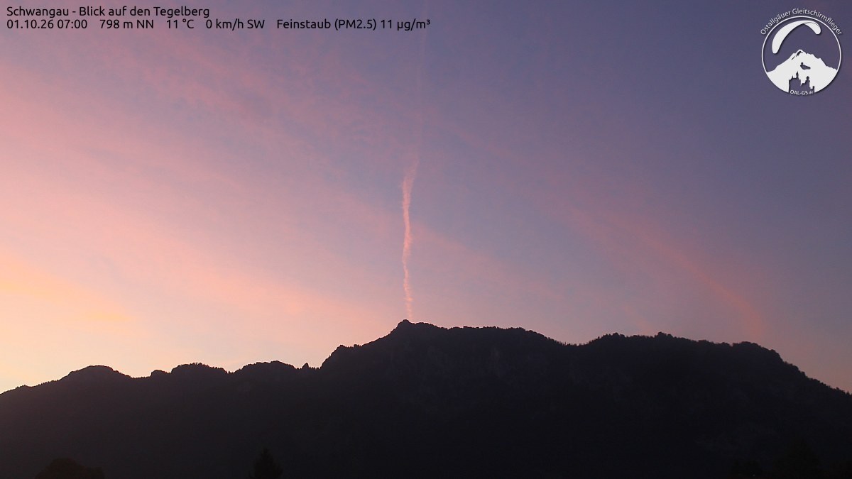 Archiv Foto Webcam Schwangau: Tegelberg-Blick