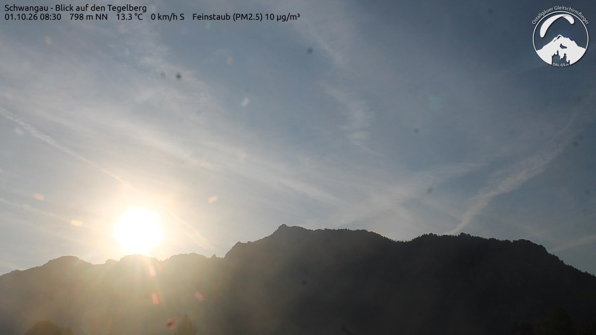 Archiv Foto Webcam Schwangau: Tegelberg-Blick
