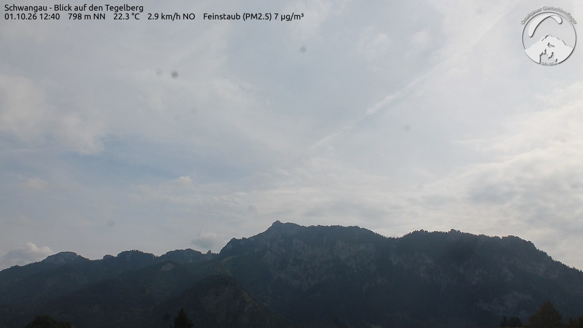 Archiv Foto Webcam Schwangau: Tegelberg-Blick