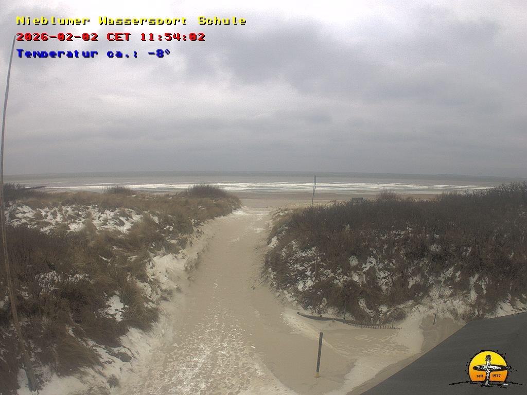 Archiv Foto Webcam Föhr: Nieblumer Wassersport Schule