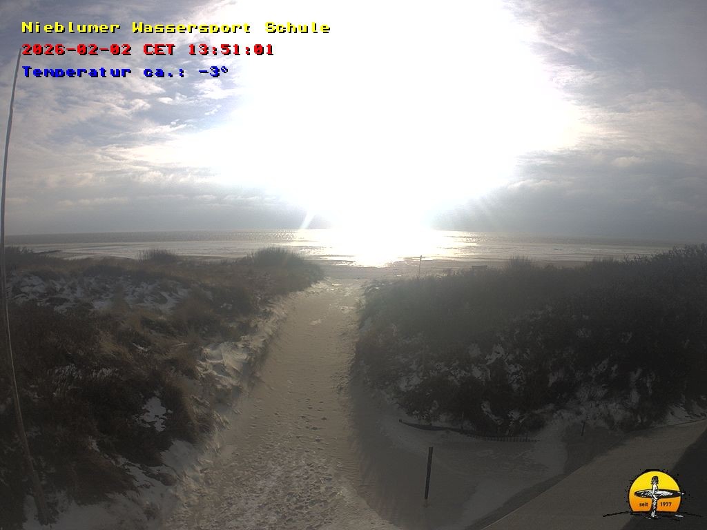 Archiv Foto Webcam Föhr: Nieblumer Wassersport Schule