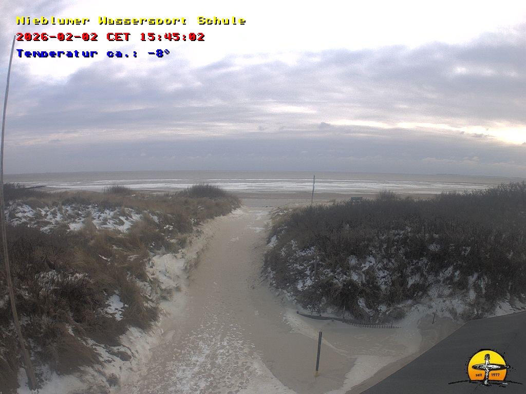 Archiv Foto Webcam Föhr: Nieblumer Wassersport Schule