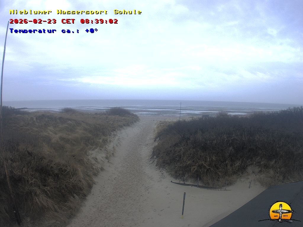 Archiv Foto Webcam Föhr: Nieblumer Wassersport Schule