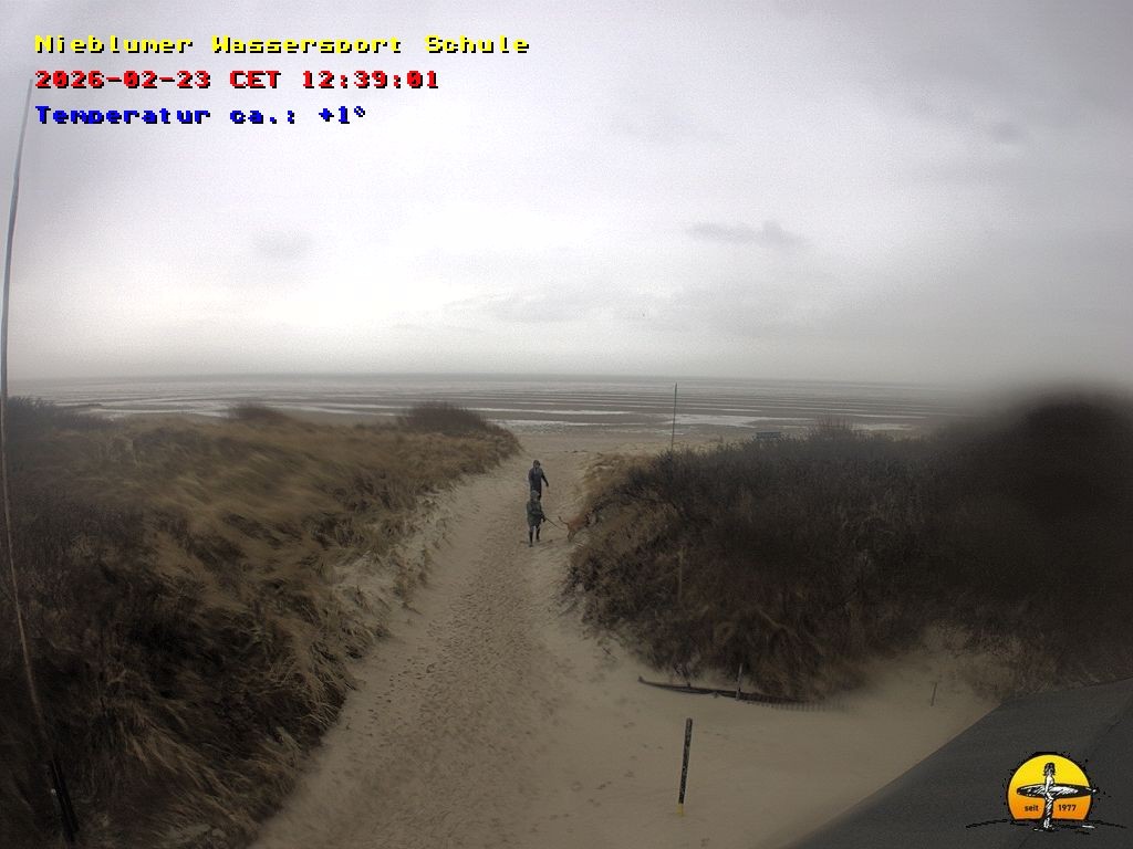 Archiv Foto Webcam Föhr: Nieblumer Wassersport Schule