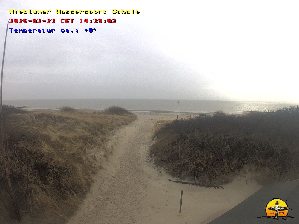 Archiv Foto Webcam Föhr: Nieblumer Wassersport Schule