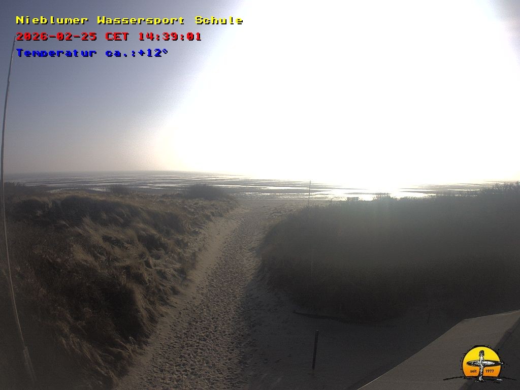 Archiv Foto Webcam Föhr: Nieblumer Wassersport Schule