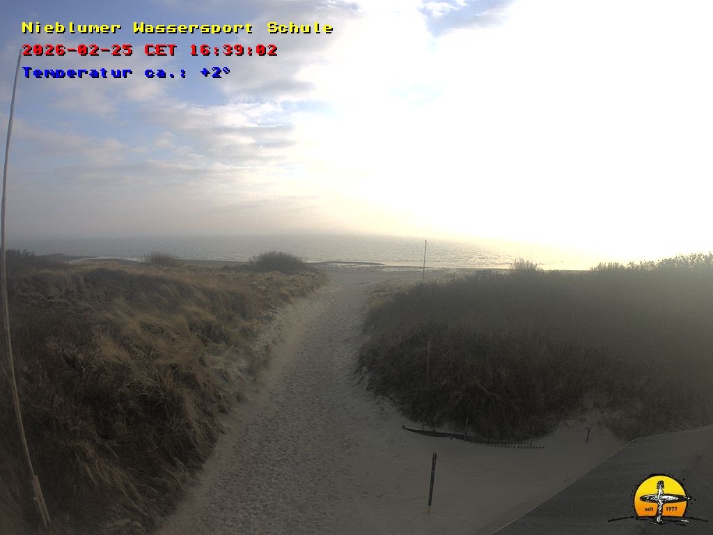 Archiv Foto Webcam Föhr: Nieblumer Wassersport Schule