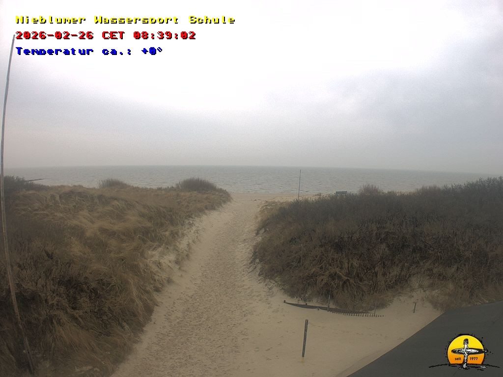 Archived image Webcam Föhr Island: Watersports School Nieblum