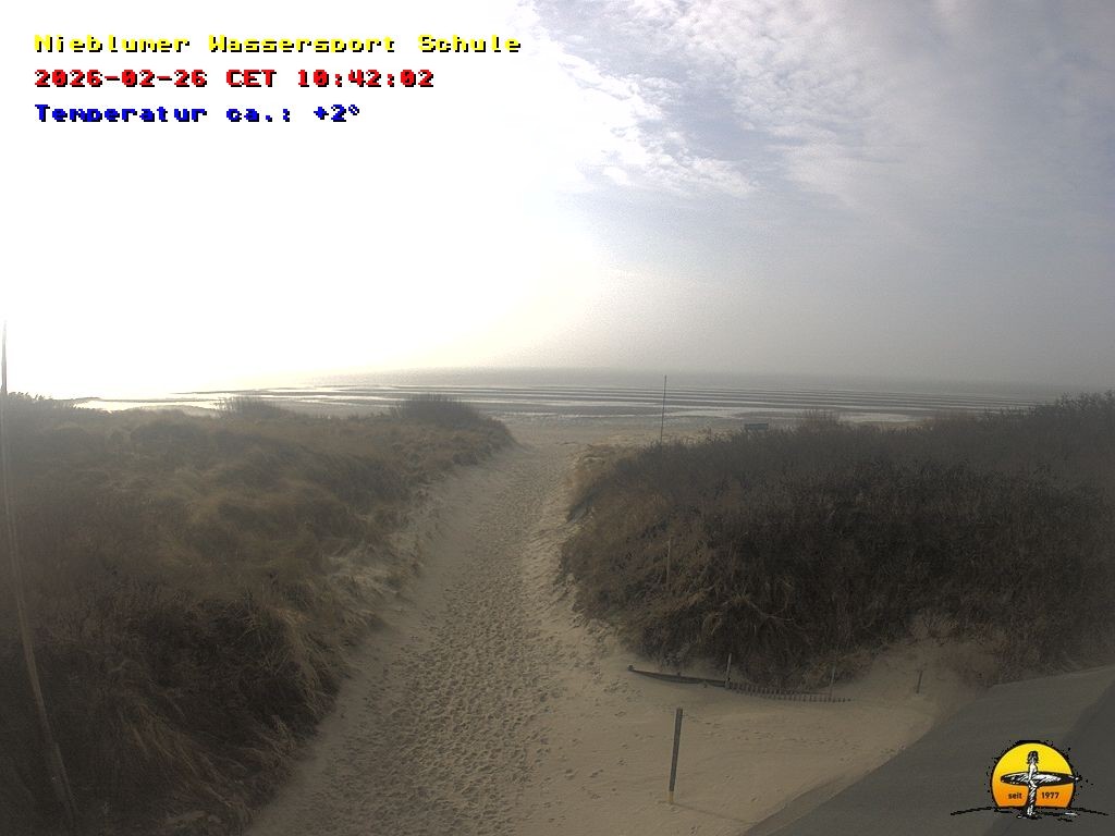 Archived image Webcam Föhr Island: Watersports School Nieblum