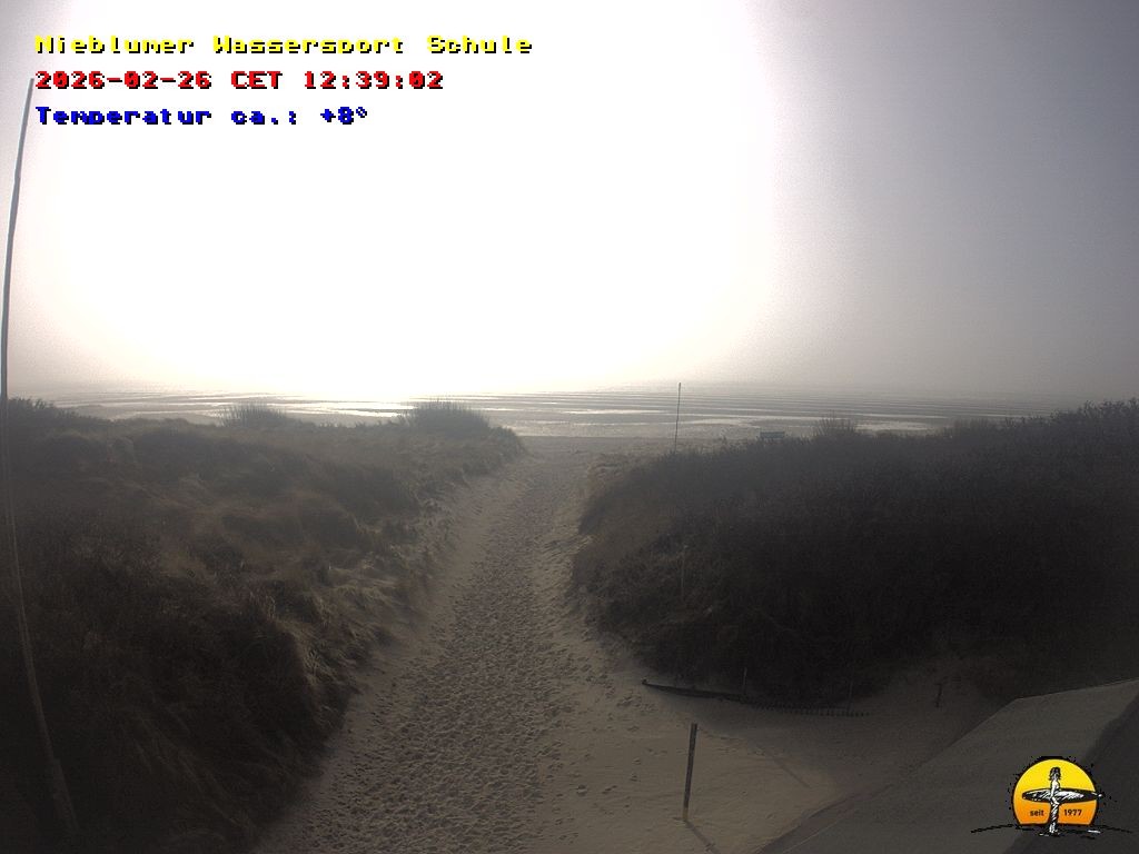 Archived image Webcam Föhr Island: Watersports School Nieblum