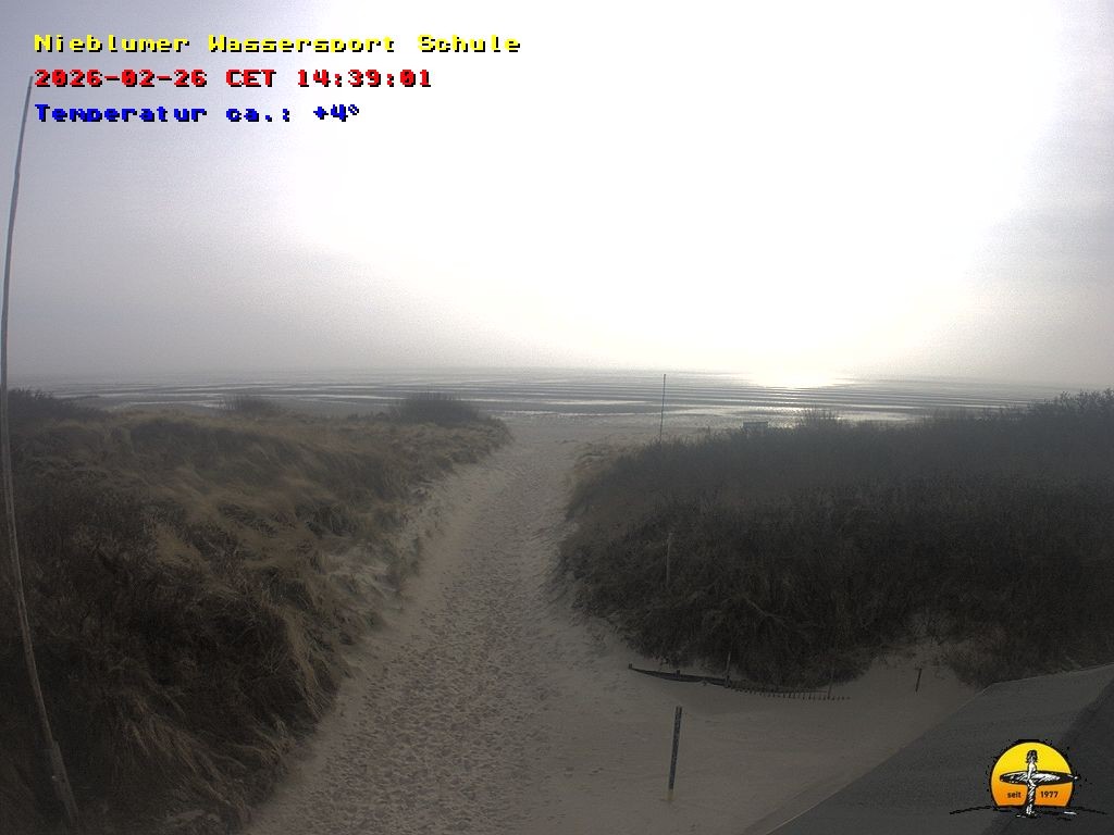 Archived image Webcam Föhr Island: Watersports School Nieblum