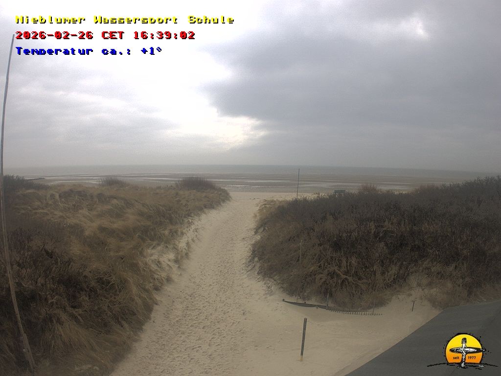 Archived image Webcam Föhr Island: Watersports School Nieblum