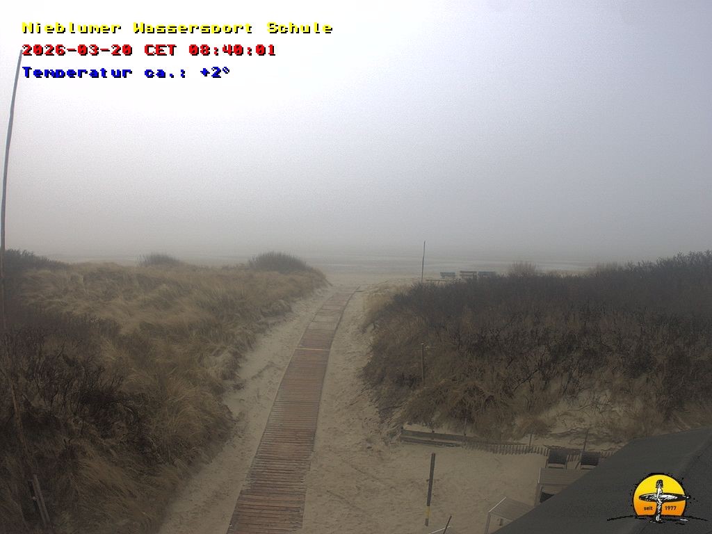 Archived image Webcam Föhr Island: Watersports School Nieblum