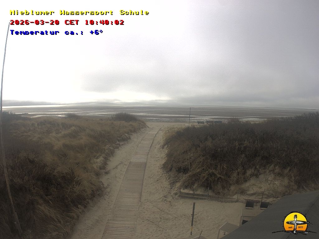 Archived image Webcam Föhr Island: Watersports School Nieblum