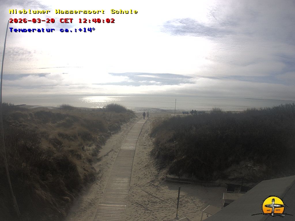 Archived image Webcam Föhr Island: Watersports School Nieblum