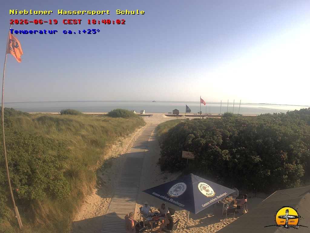 Archived image Webcam Föhr Island: Watersports School Nieblum