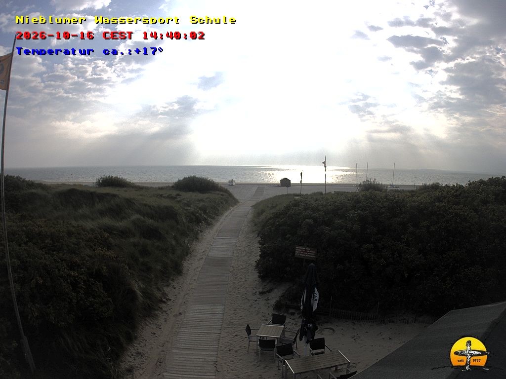 Archiv Foto Webcam Föhr: Nieblumer Wassersport Schule