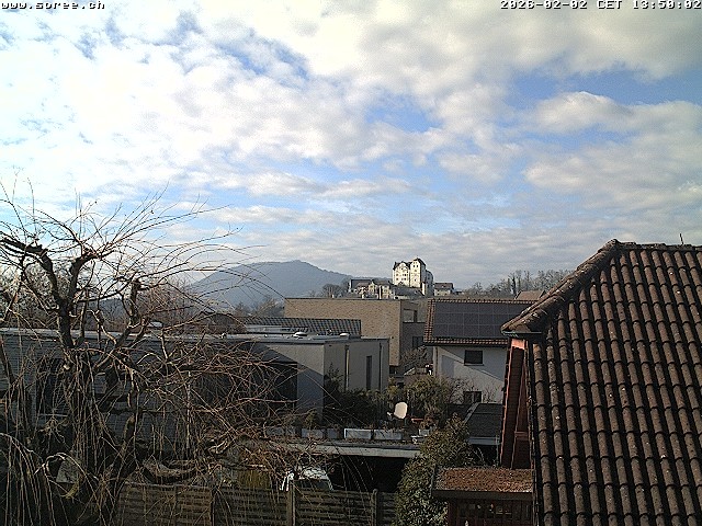 Archiv Foto Webcam Möriken: Blick auf Schloss Wildegg