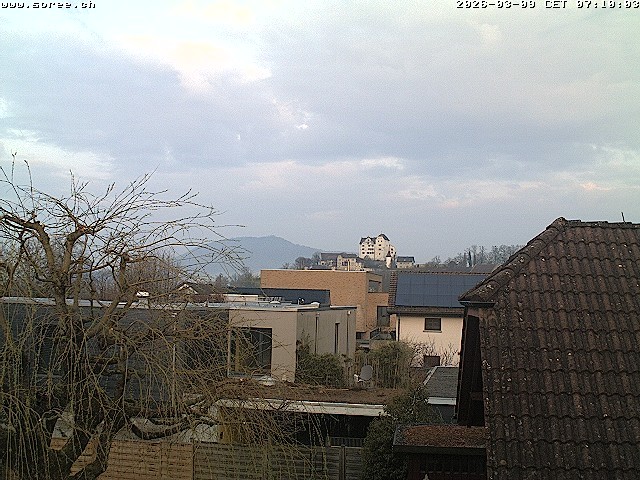 Archiv Foto Webcam Möriken: Blick auf Schloss Wildegg