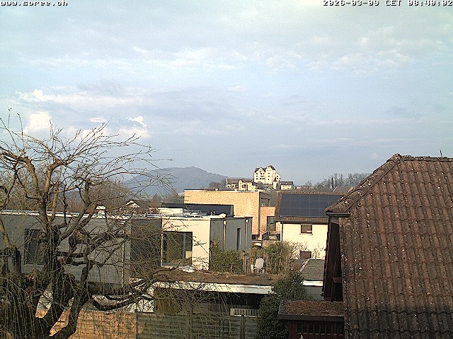 Archiv Foto Webcam Möriken: Blick auf Schloss Wildegg