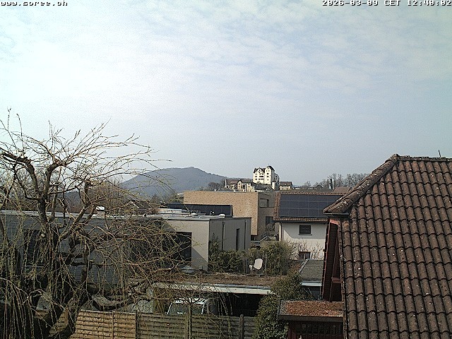 Archiv Foto Webcam Möriken: Blick auf Schloss Wildegg