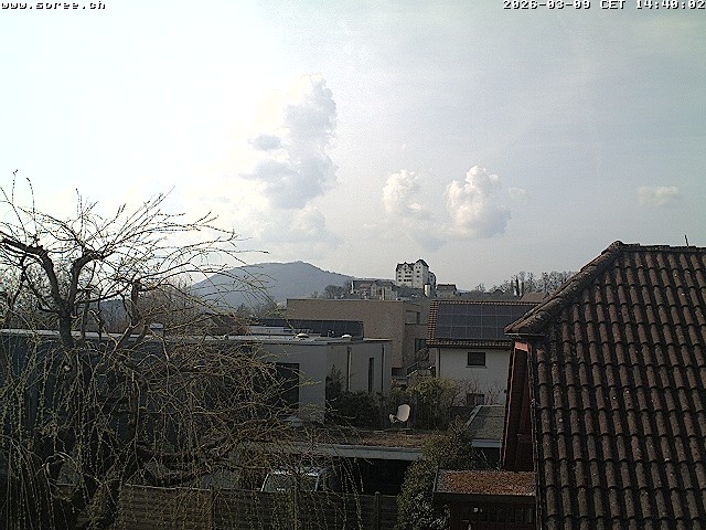Archiv Foto Webcam Möriken: Blick auf Schloss Wildegg