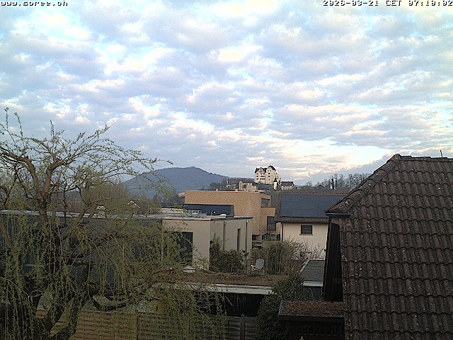 Archiv Foto Webcam Möriken: Blick auf Schloss Wildegg